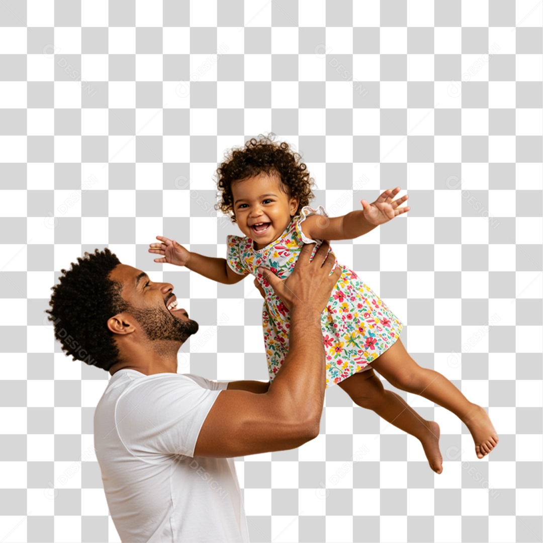 Pai com sua Filha PNG Transparente