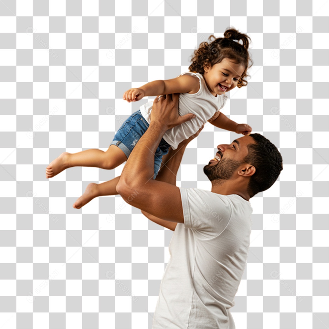 Pai com sua Filha PNG Transparente