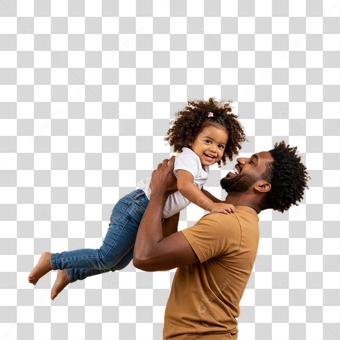 Pai com sua Filha PNG Transparente