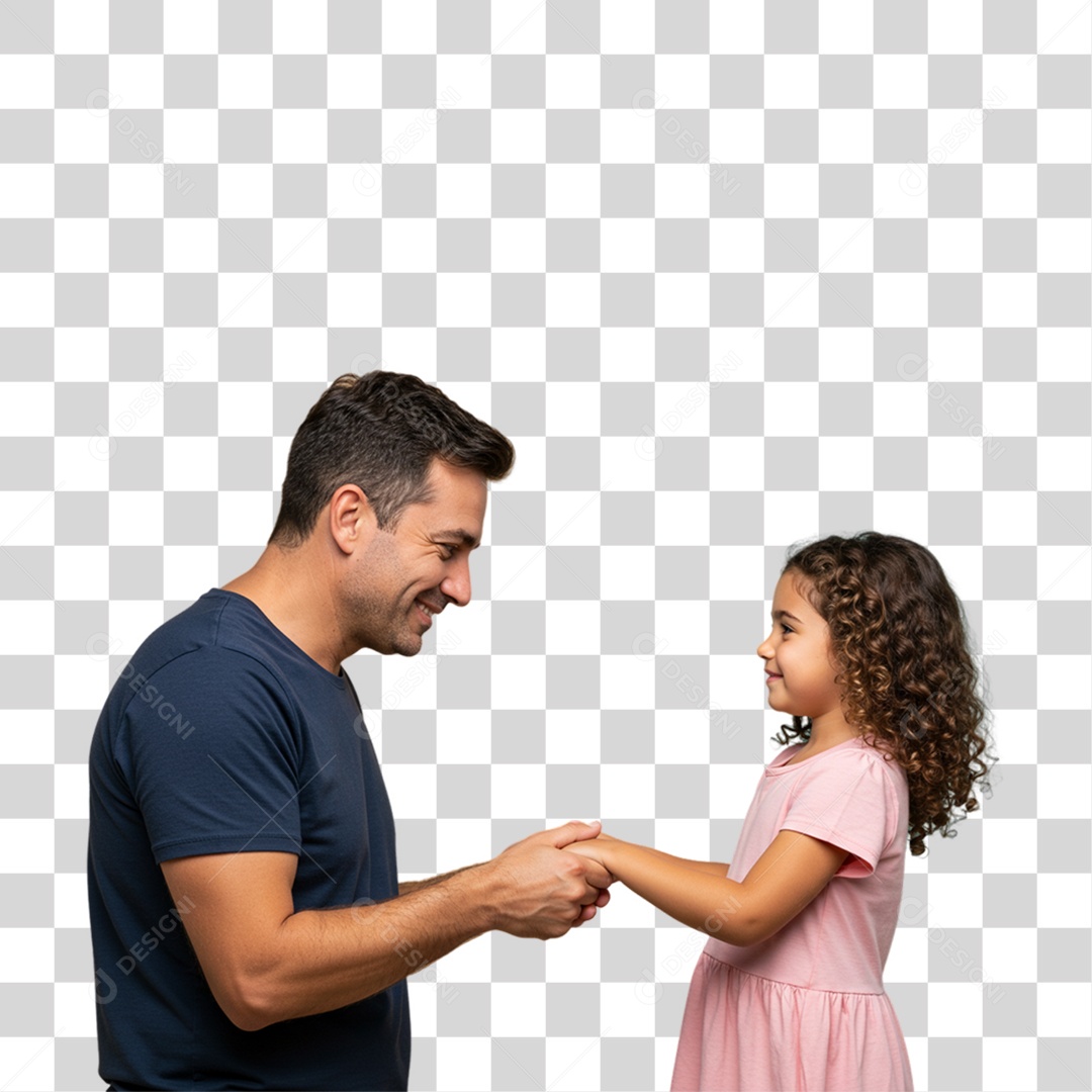 Pai com sua Filha PNG Transparente