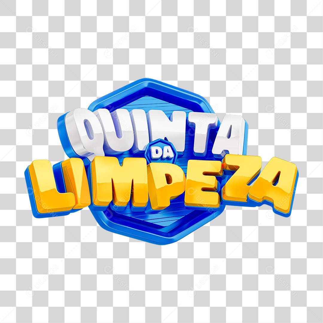 Selo 3D Quinta da Limpeza PNG Transparente
