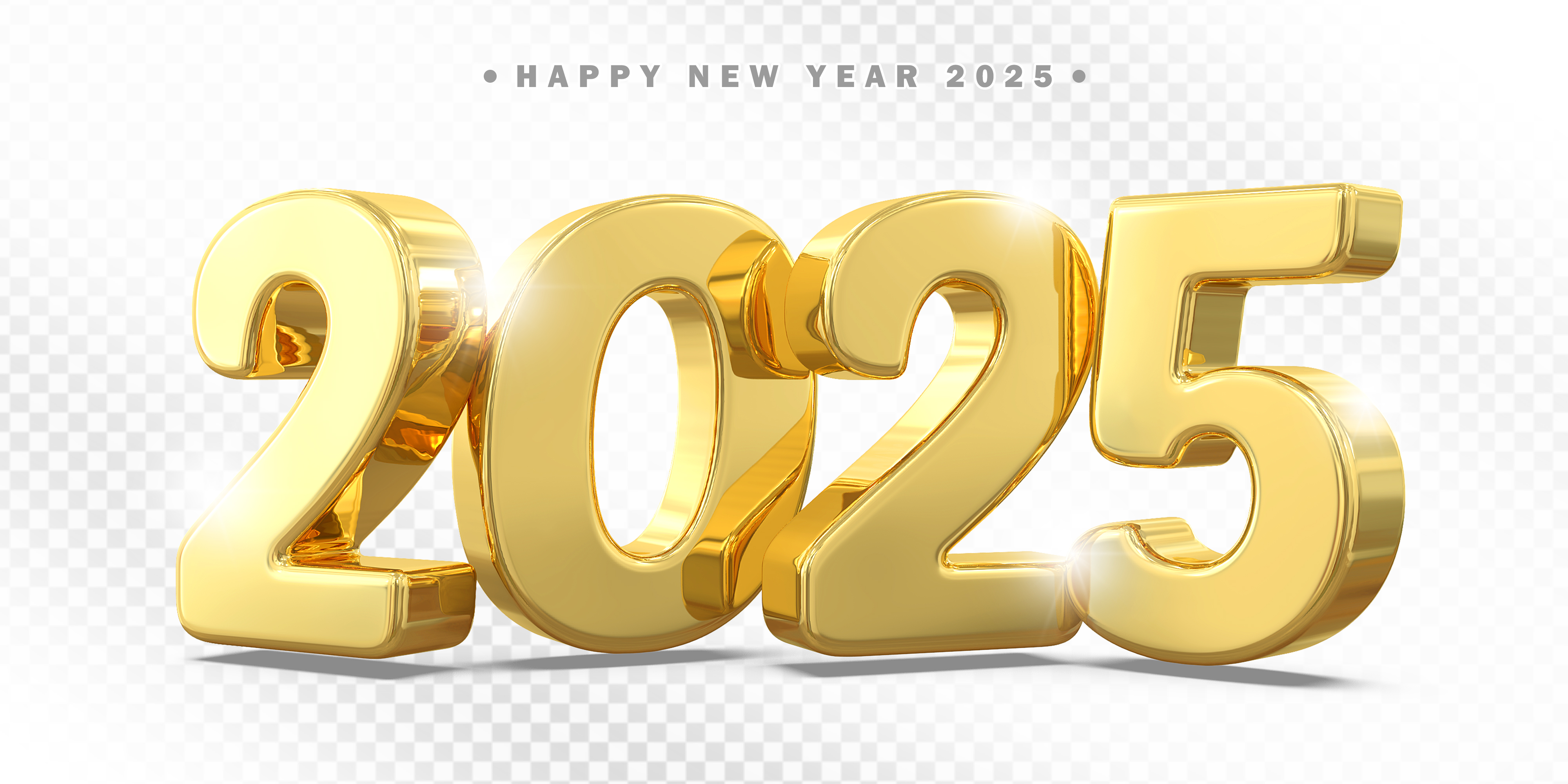 Numero 2025 Elemento 3D Para Composição PSD