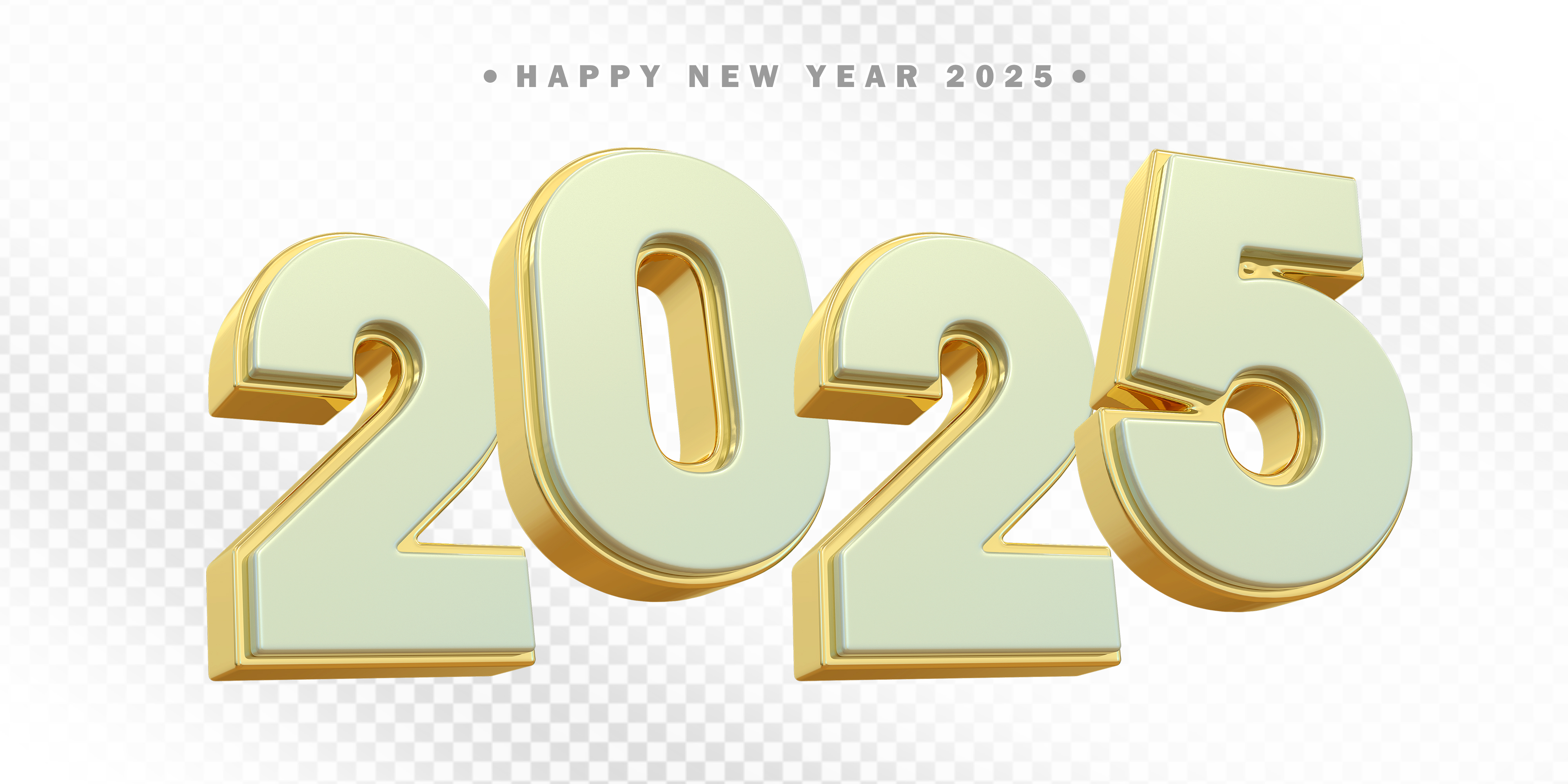 Numero 2025 Elemento 3D Para Composição PSD