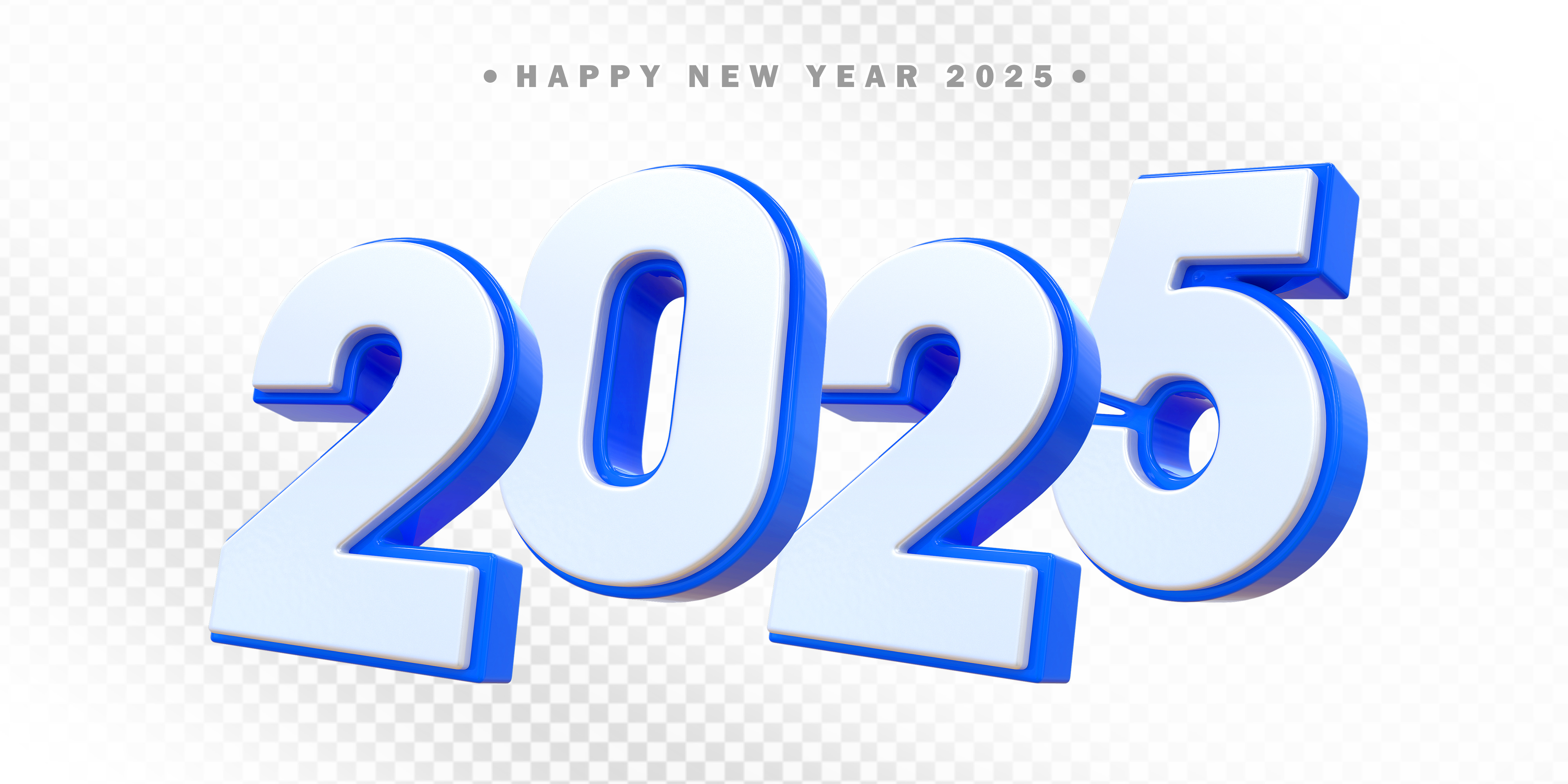 Número 2025 Elemento 3D Para Composição PSD