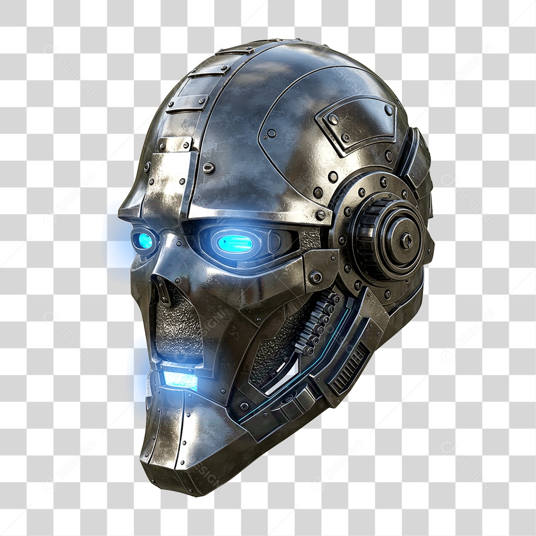 Capacete Cyberpunk Máscara Eletrônica PNG Transparente
