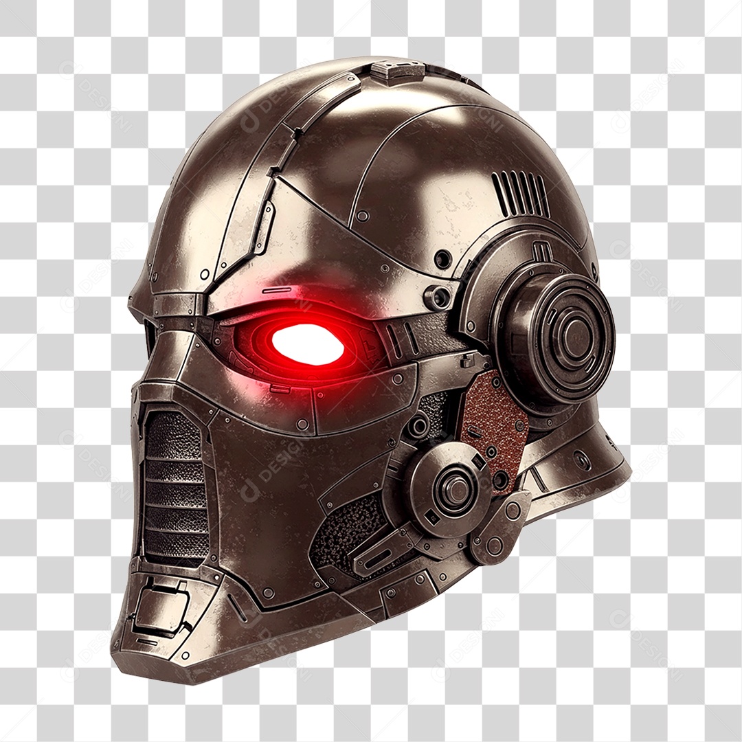 Capacete Cyberpunk Máscara Eletrônica PNG Transparente