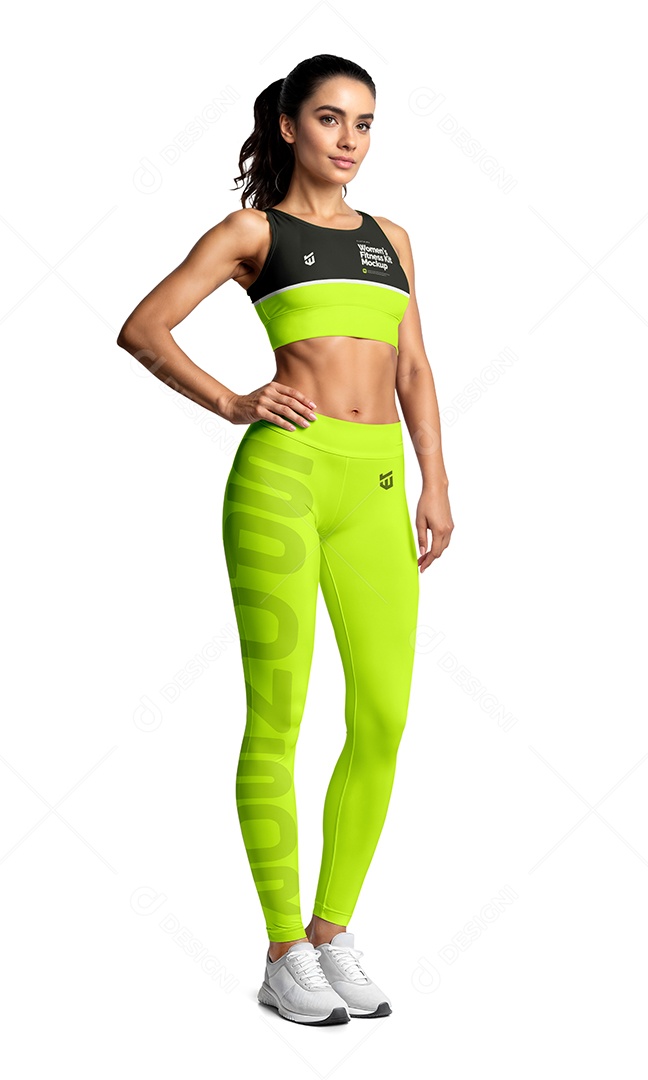 Mulher Em Roupas de Academia Mockup  PSD Editável