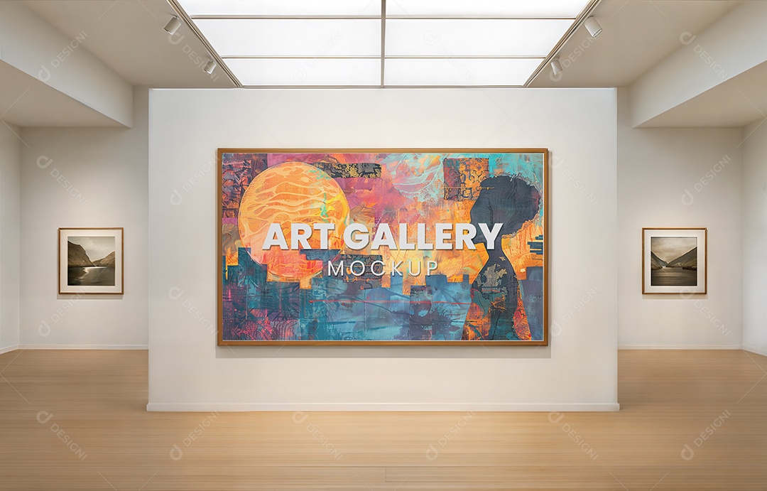 Mockup Galeria de Arte PSD Editável