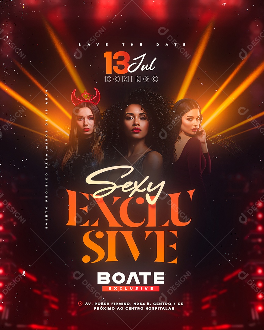 Flyer Sexy Exclusive Social Media PSD Editável