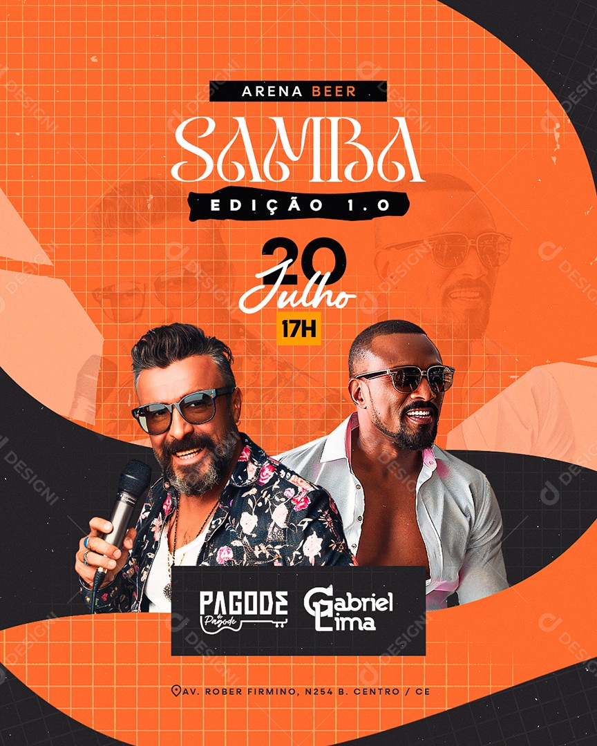 Flyer Samba Arena Beer Social Media PSD Editável
