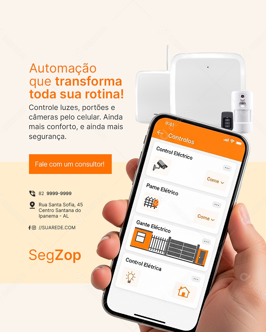 Segurança Automação Que Transforma Toda Sua Rotina Social Media PSD Editável