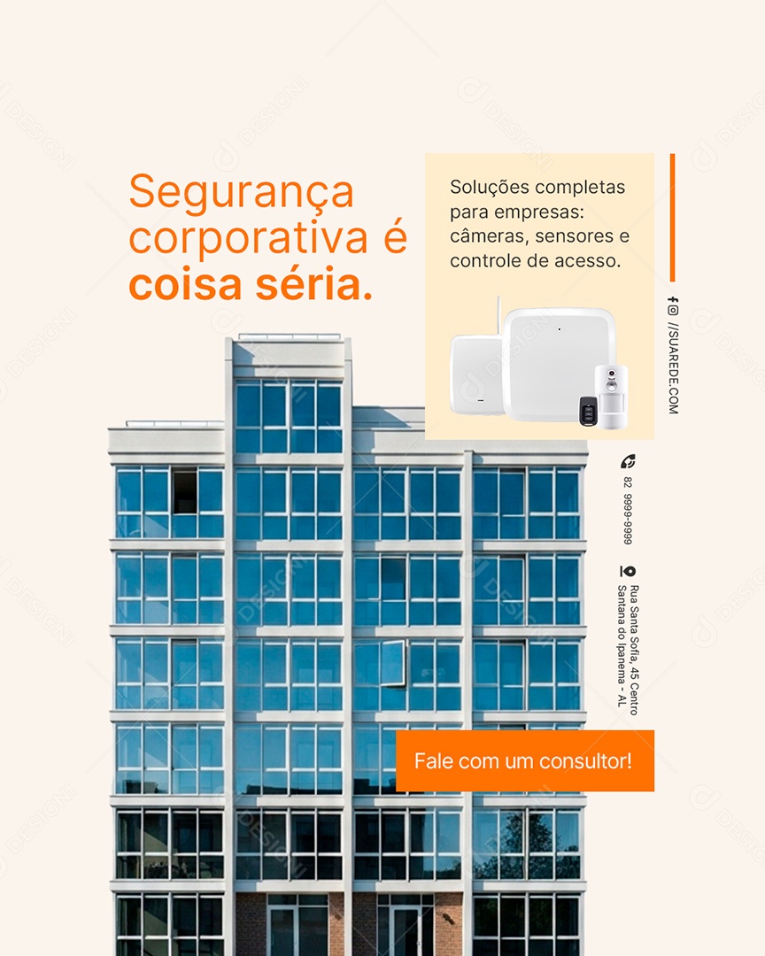 Segurança Corporativa Social Media PSD Editável