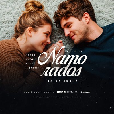 Dia dos Namorados 12 de Junho Social Media PSD Editável