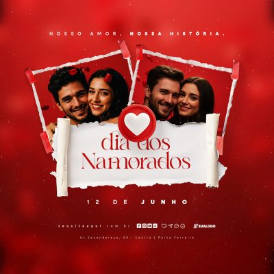 Dia dos Namorados 12 de Junho Social Media PSD Editável