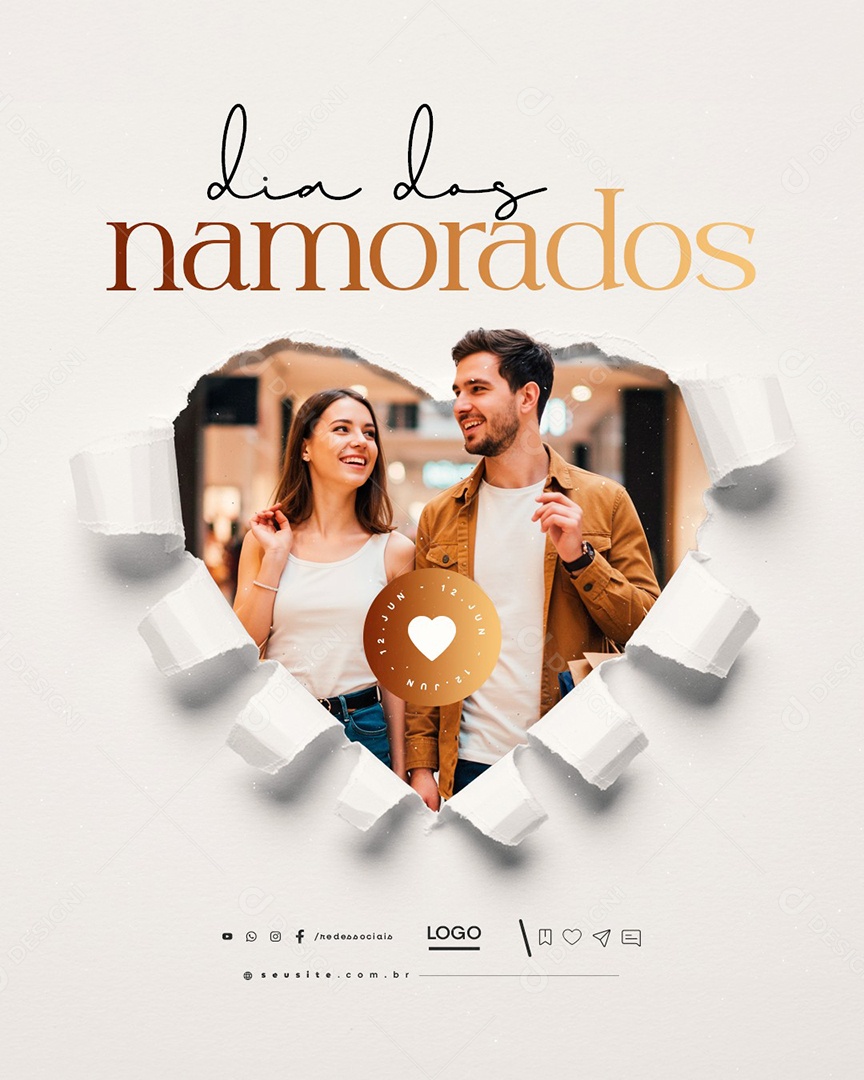 Dia dos Namorados 12 de Junho Social Media PSD Editável