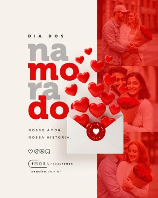 Dia dos Namorados 12 de Junho Social Media PSD Editável