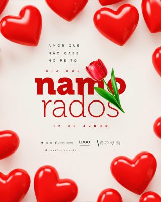 Dia dos Namorados 12 de Junho Social Media PSD Editável