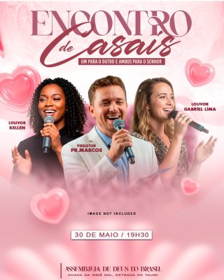 Encontro de Casais Um Para o Outro e Ambos Para o Senhor PSD Editável