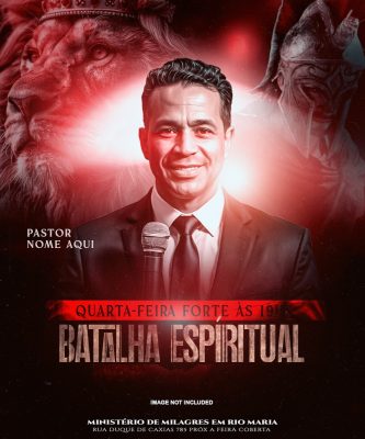 Batalha Espiritual Quarta-feira Forte às 19h PSD Editável
