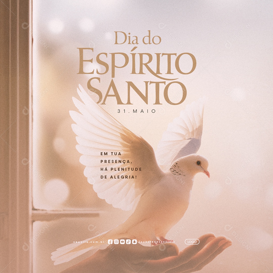 Dia do Espirito Santo 31 de Maio Social Media PSD Editável