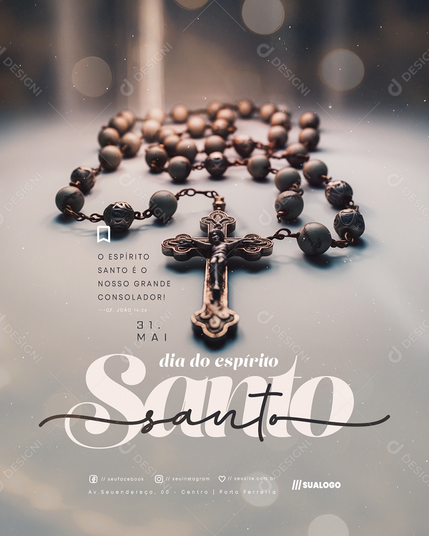 Dia do Espirito Santo 31 de Maio Social Media PSD Editável