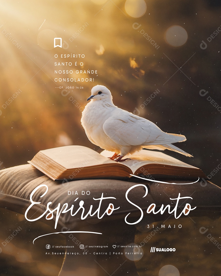 Dia do Espirito Santo 31 de Maio Social Media PSD Editável