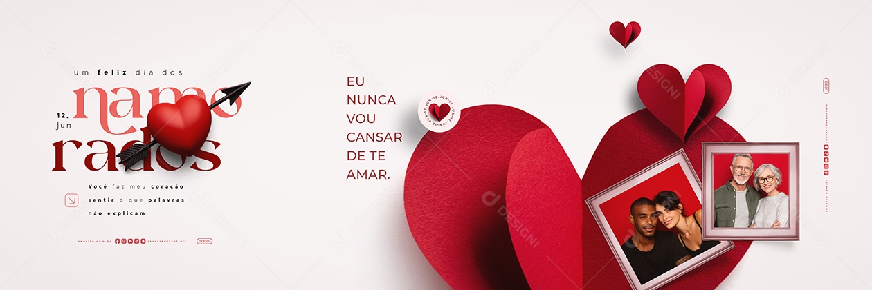 Carrossel Dia dos Namorados 12 de Junho Social Media PSD Editável