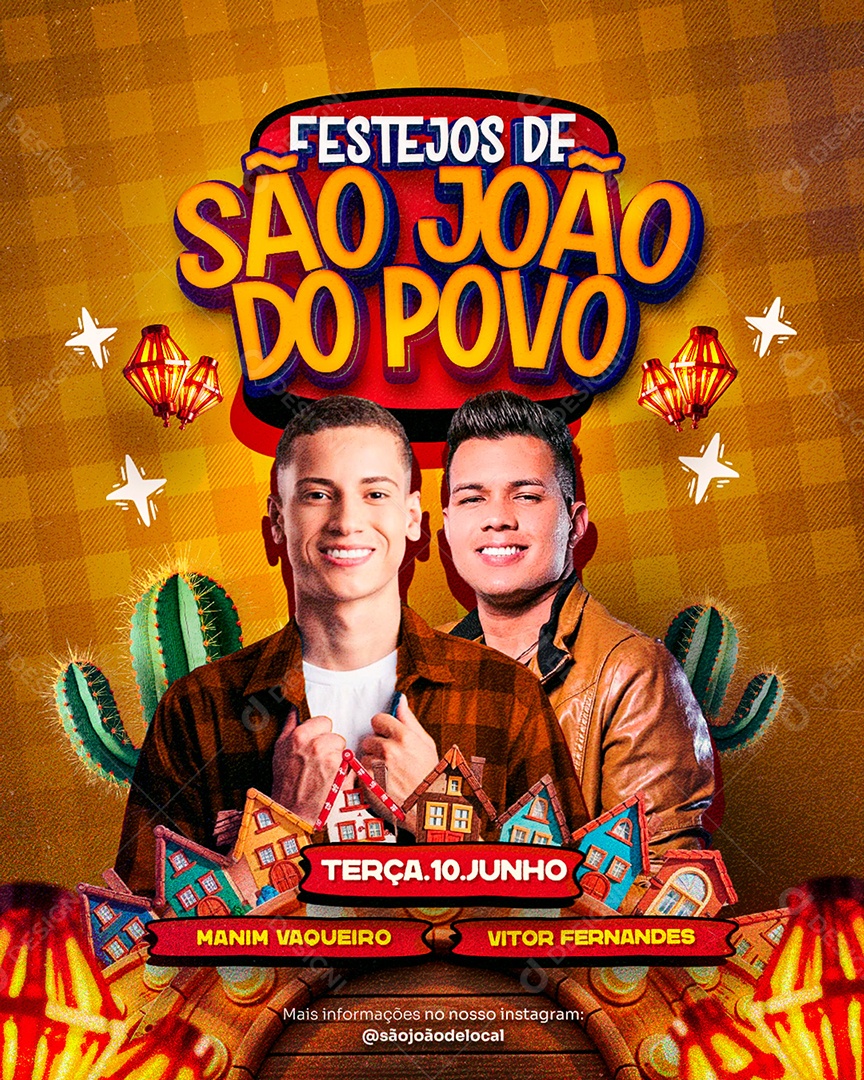 Flyer Festejos São João Social Media PSD Editável