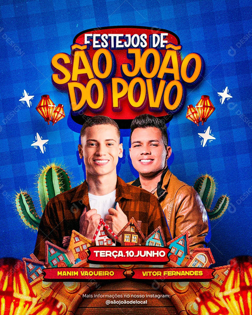 Flyer Festejos São João Social Media PSD Editável