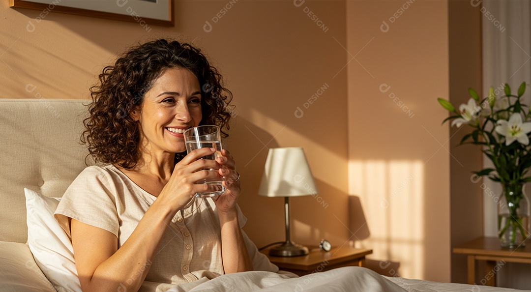 Mulher bebendo água