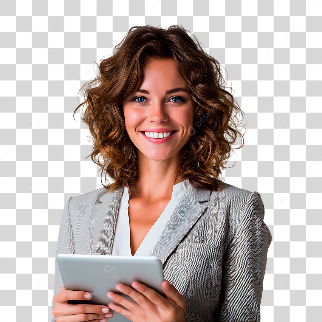 Mulher de Terno PNG Transparente