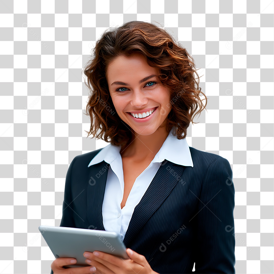 Mulher de Terno PNG Transparente