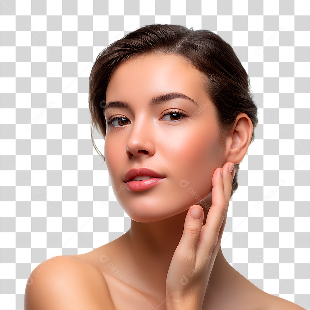 Mulher de Pele Lisa PNG Transparente