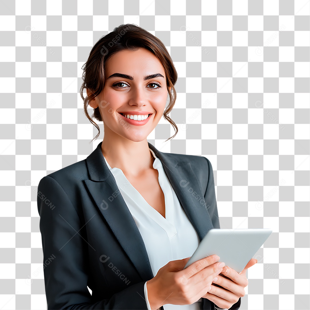 Mulher de Terno PNG Transparente