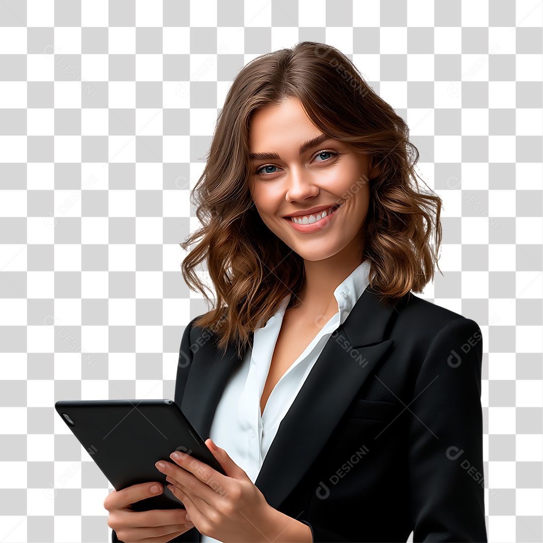 Mulher de Terno PNG Transparente