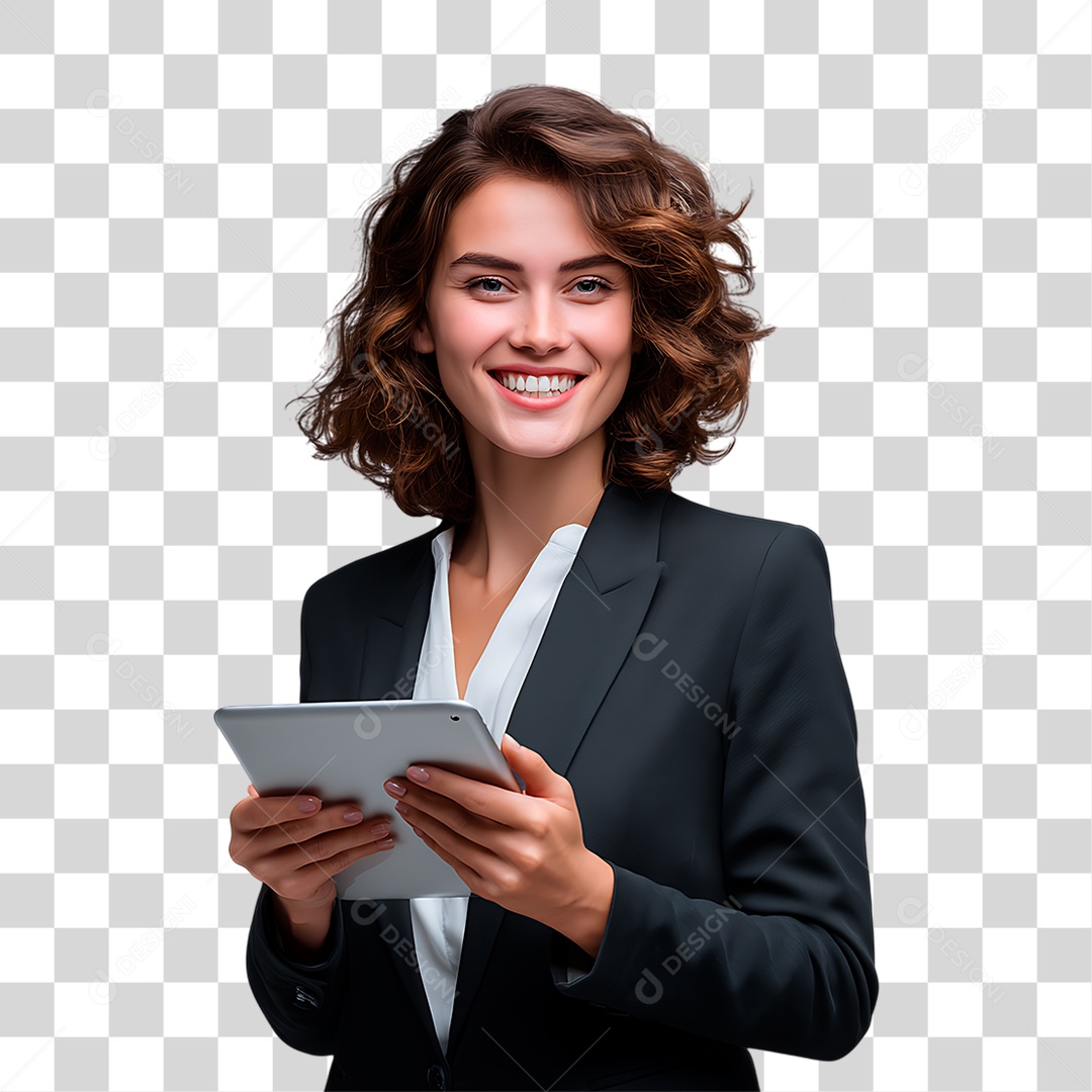 Mulher de Terno PNG Transparente