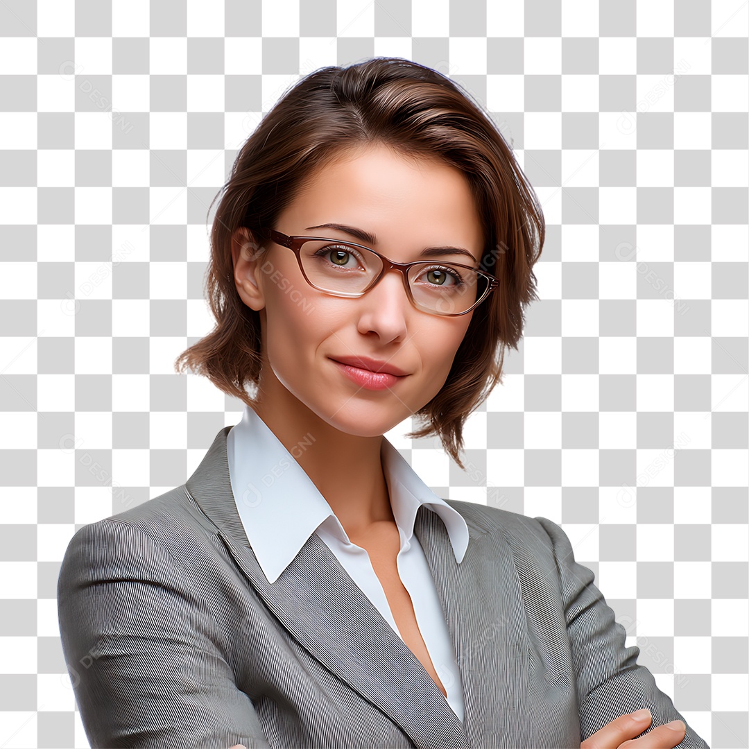 Mulher de Terno PNG Transparente