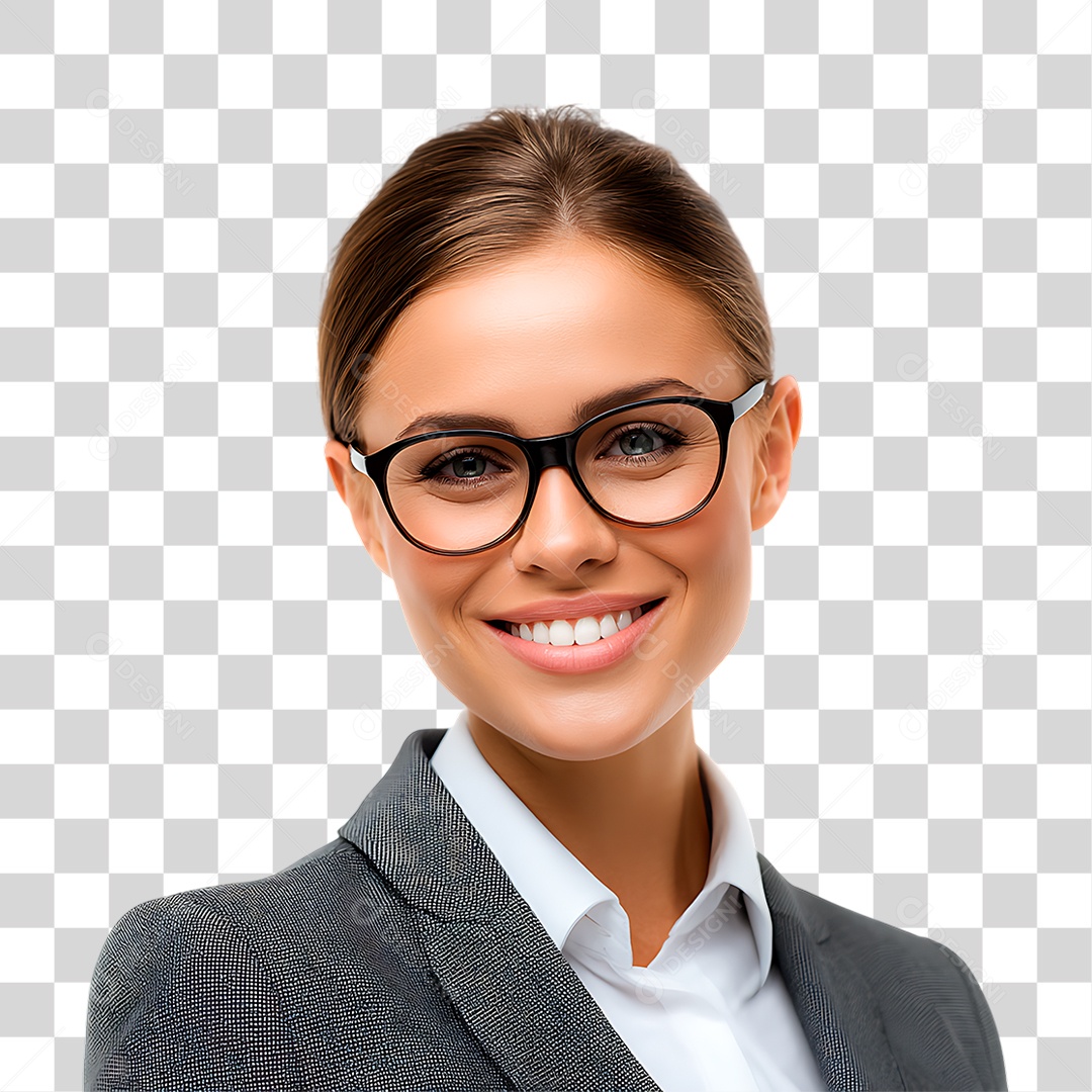 Mulher de Terno PNG Transparente