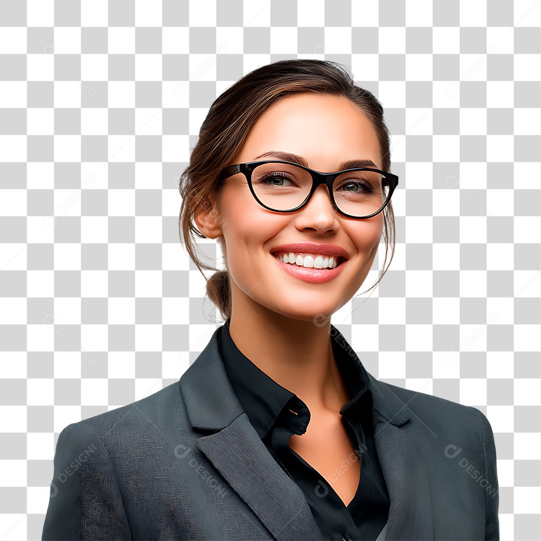 Mulher de Terno PNG Transparente