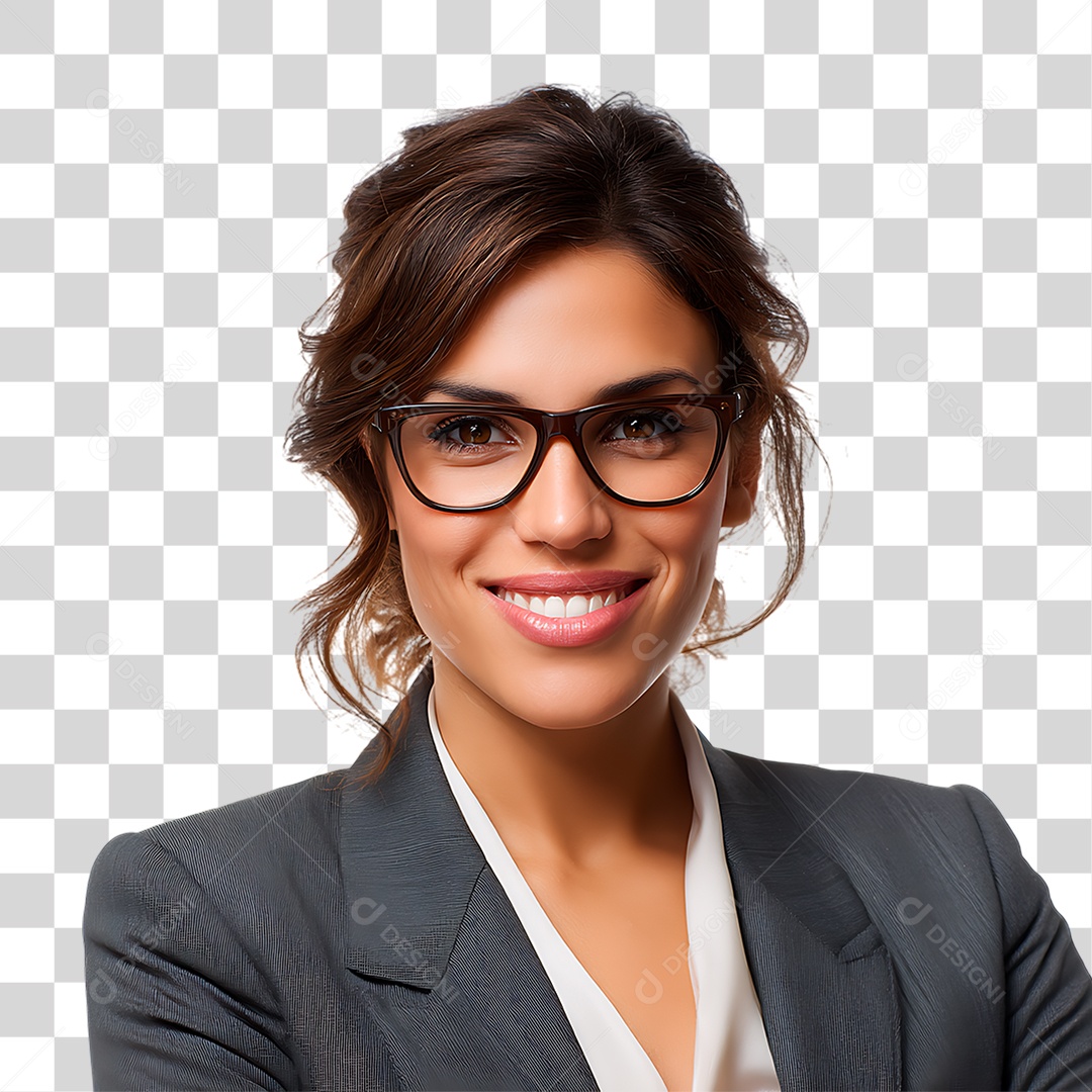 Mulher de Terno PNG Transparente