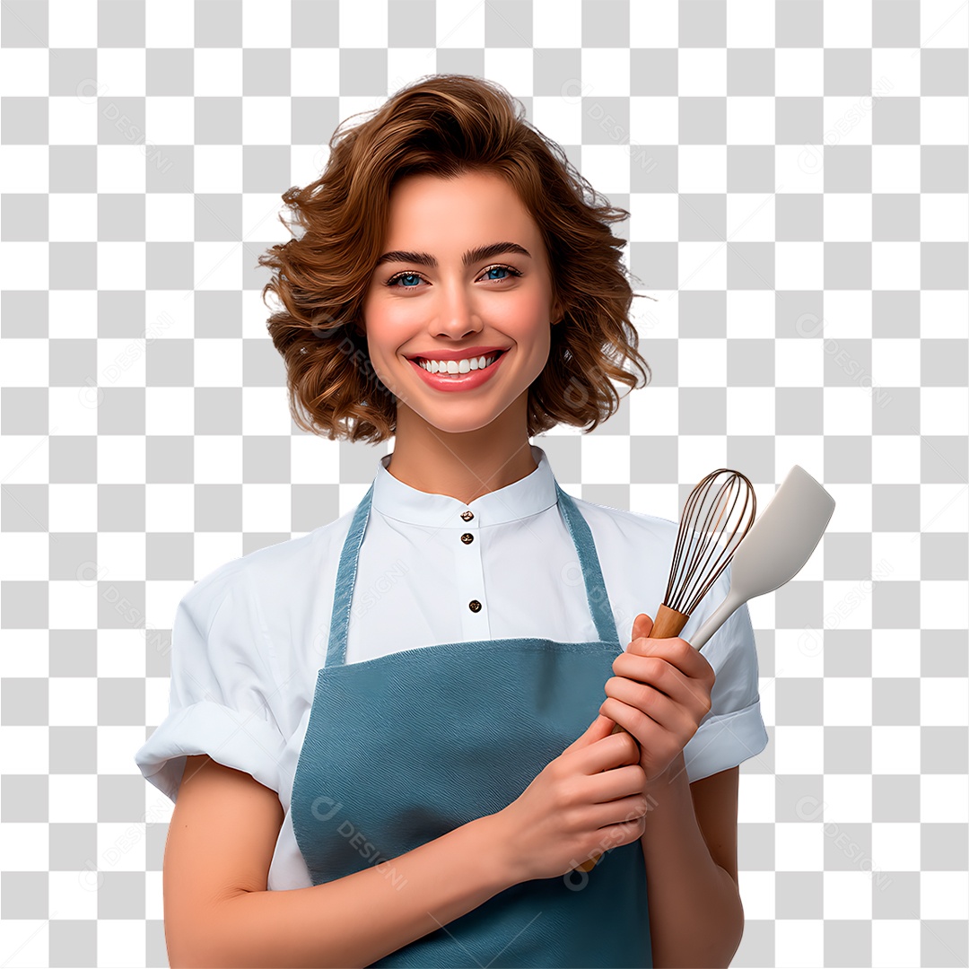 Mulher de Avental PNG Transparente