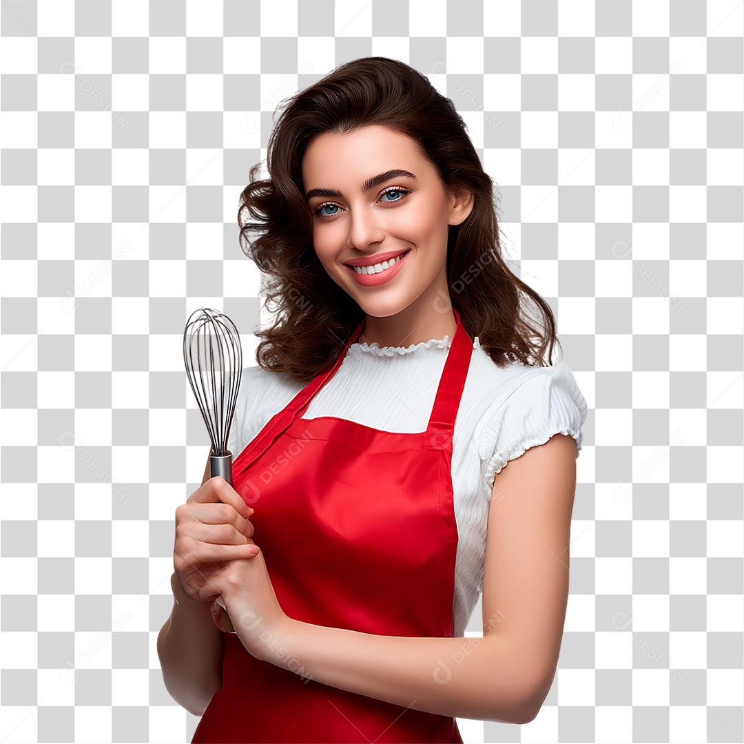 Mulher de Avental PNG Transparente