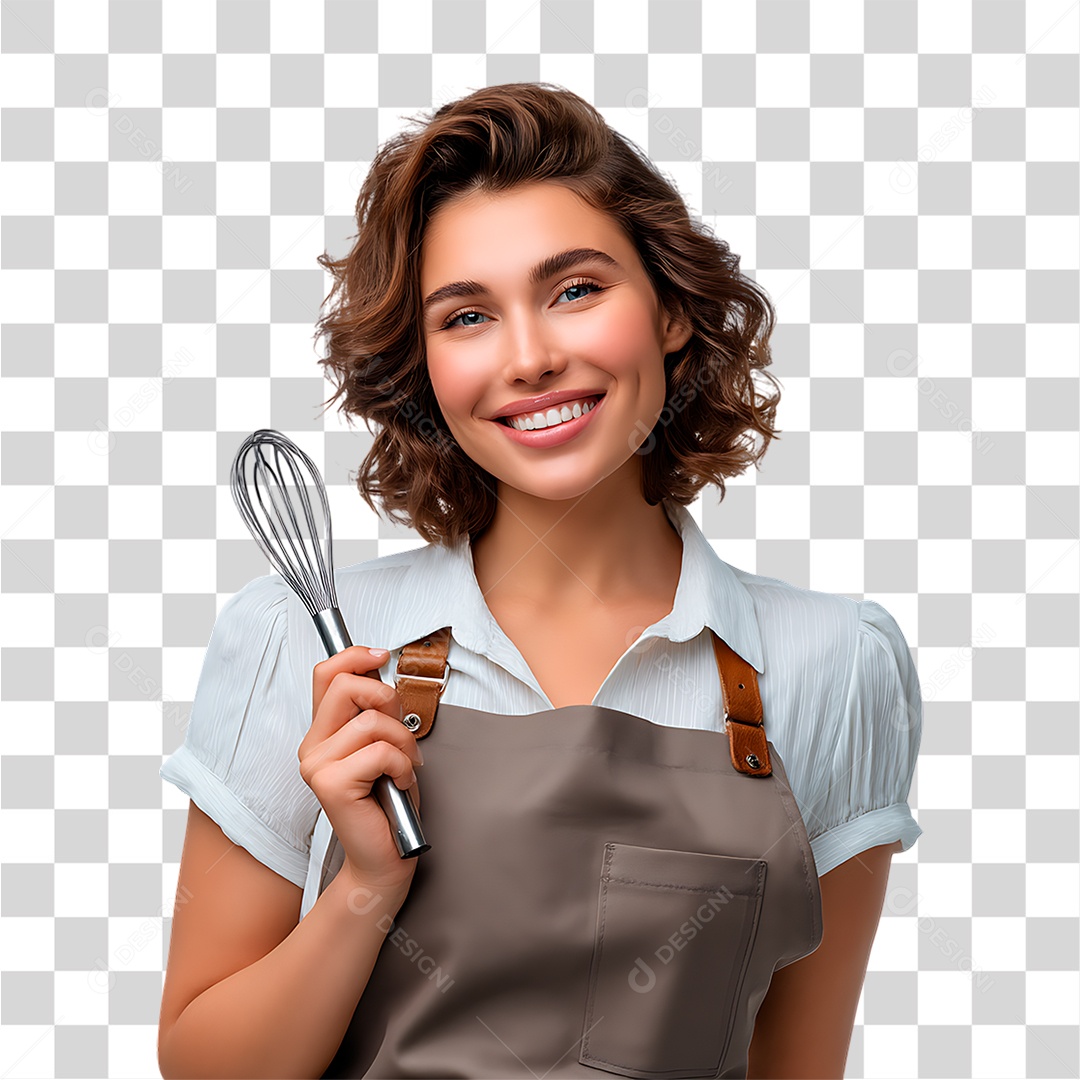 Mulher de Avental PNG Transparente