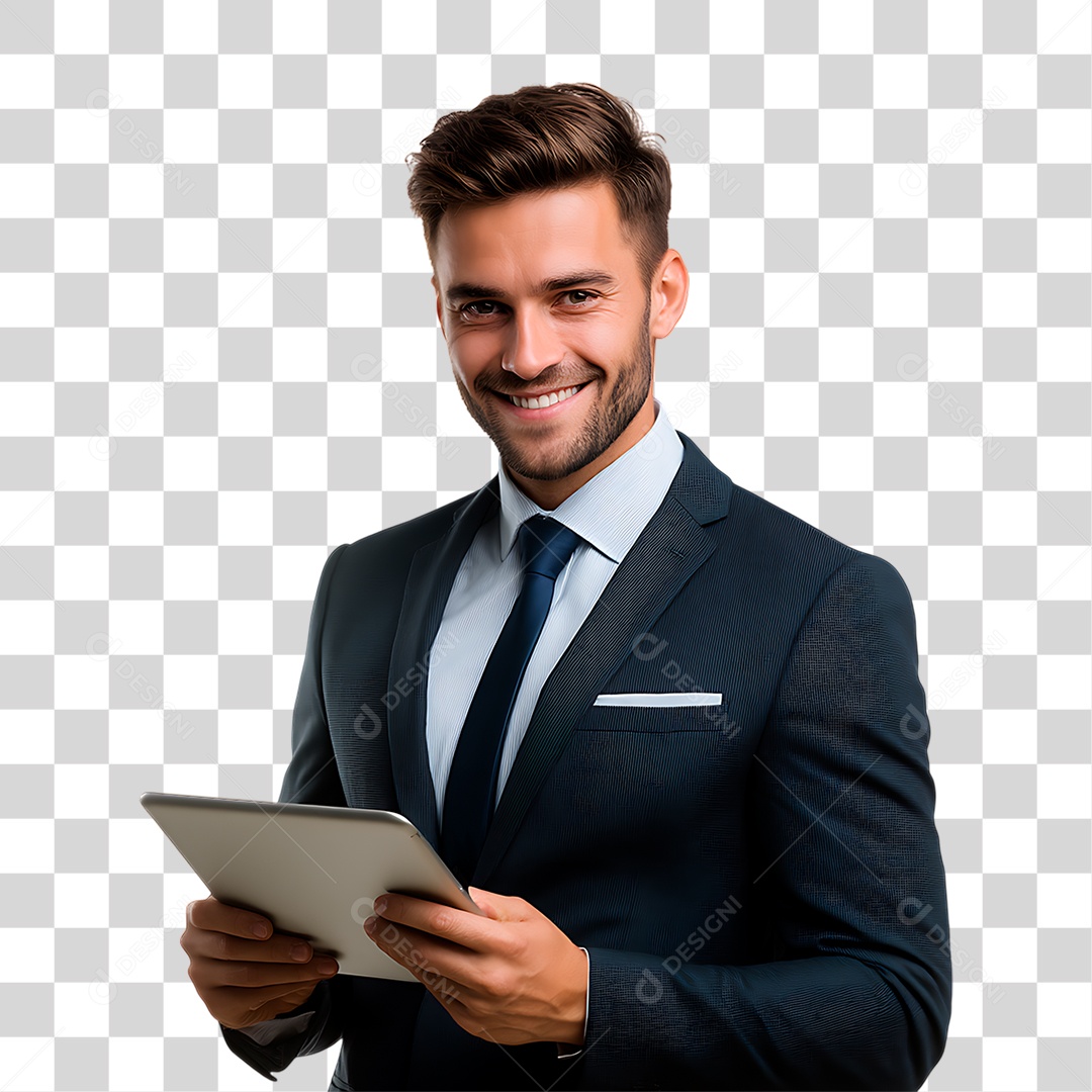 Homem de Terno PNG Transparente