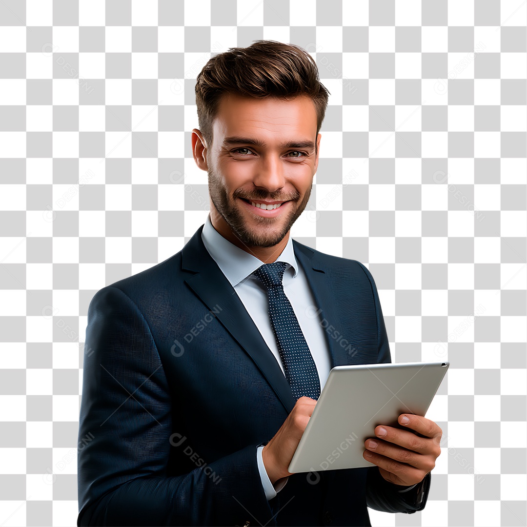 Homem de Terno PNG Transparente