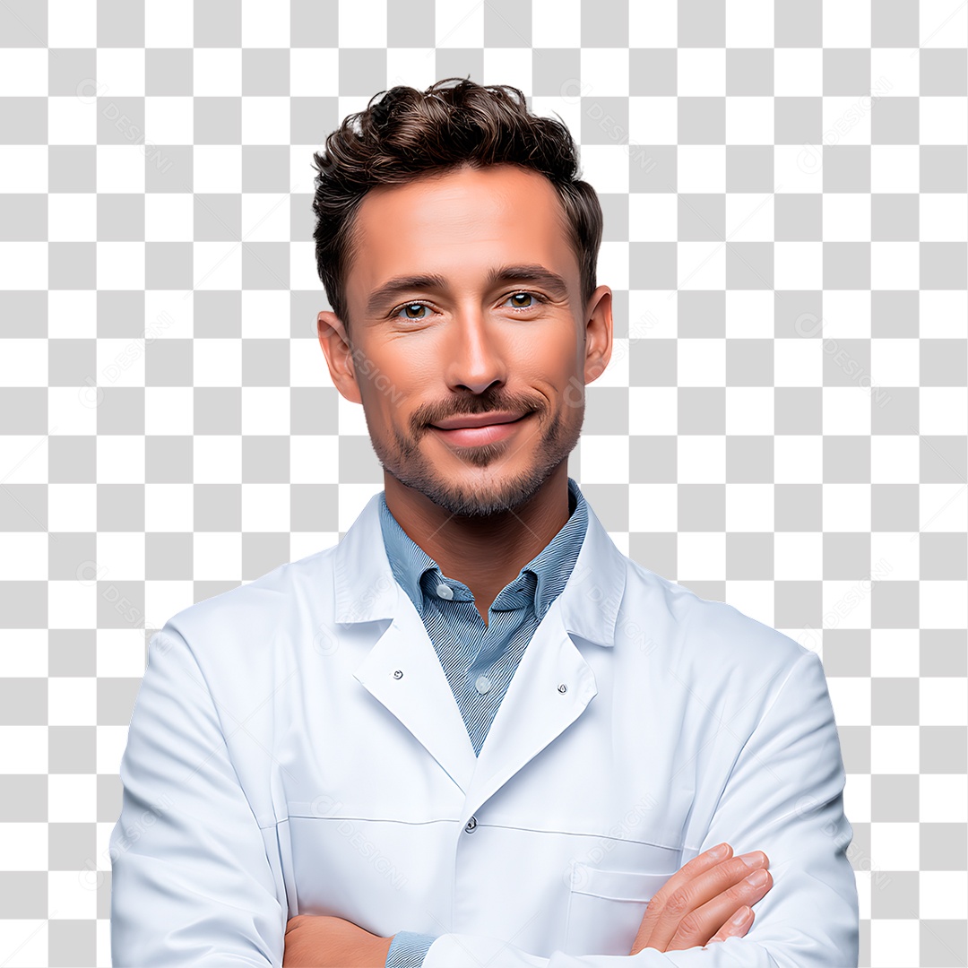 Médico de Jaleco Branco PNG Transparente