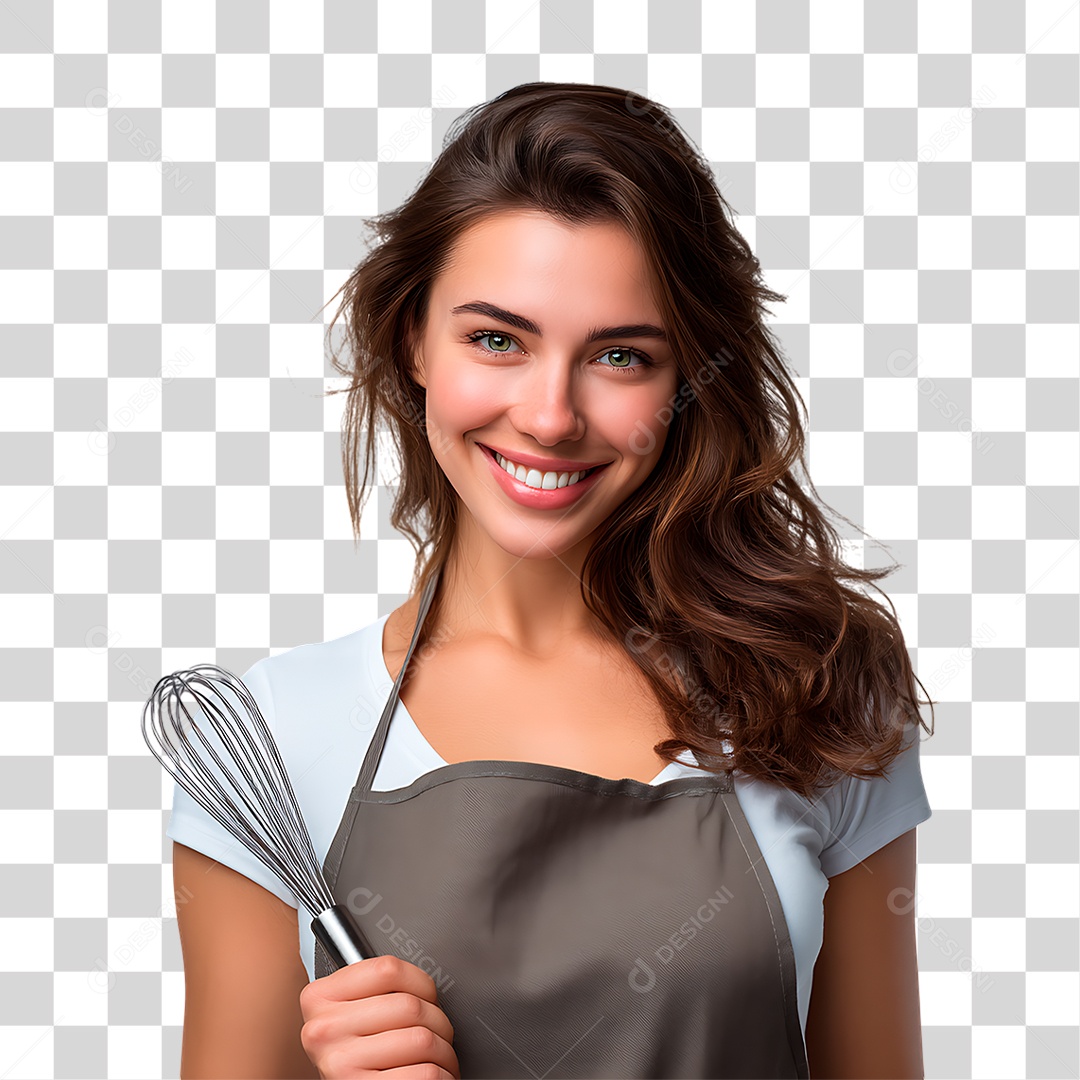 Mulher de Avental PNG Transparente