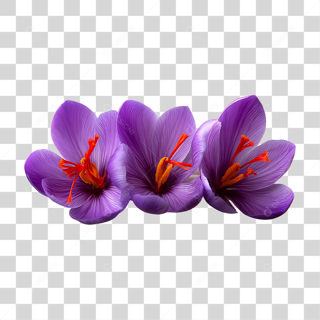 Flores de Açafrão PNG Transparente