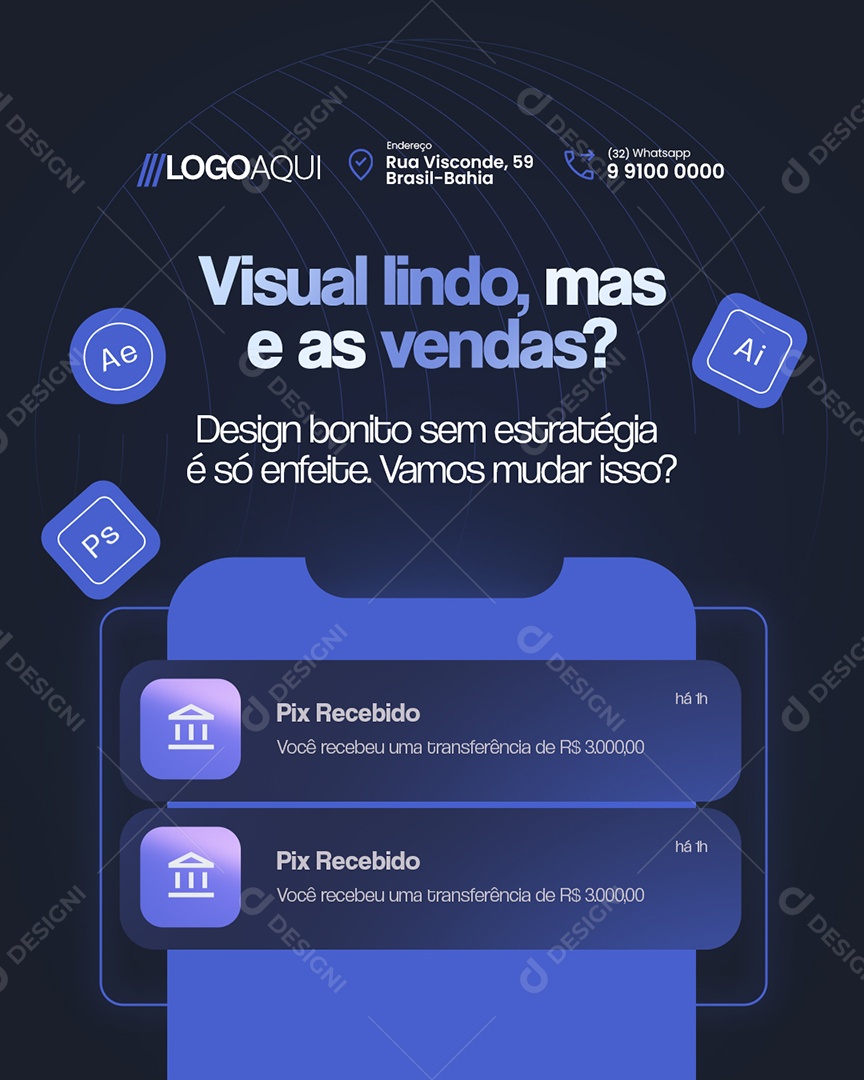 Marketing Visual Lindo Social Media PSD Editável