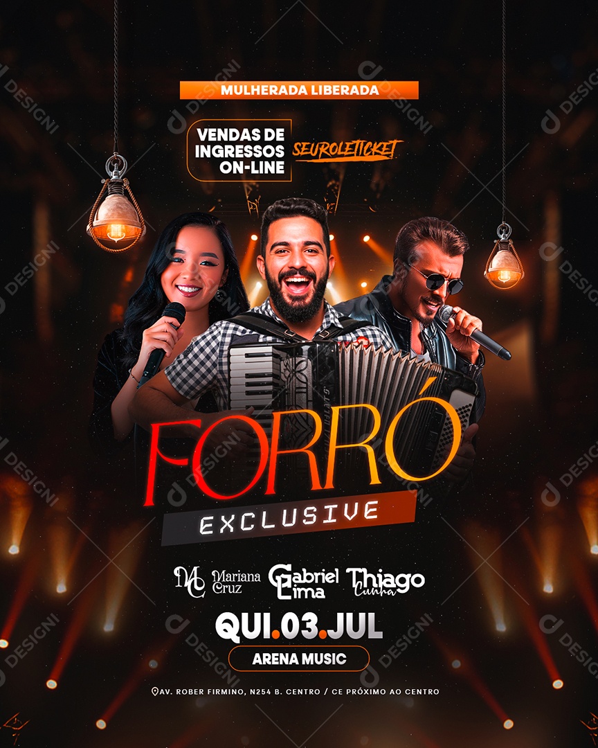 Flyer Forró Exclusive Social Media PSD Editável